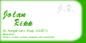 jolan ripp business card